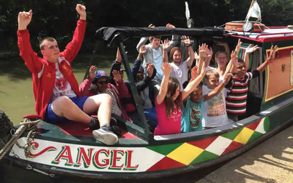 Children enjoying a trip on the Angel Canal Boat London